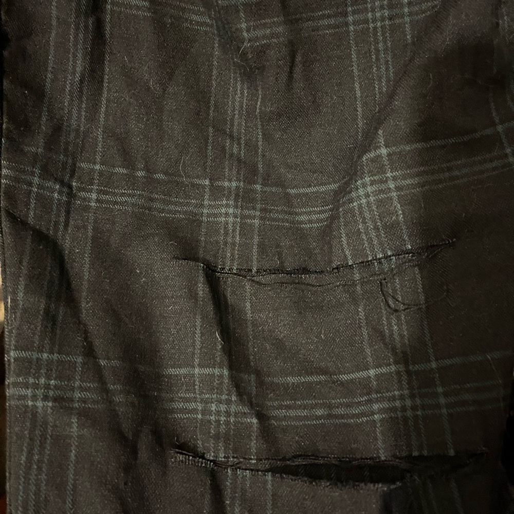 Disturbia- size UK16- blu/bk tartan overalls w/pockets, zip side. EUC. - Picture 6 of 9